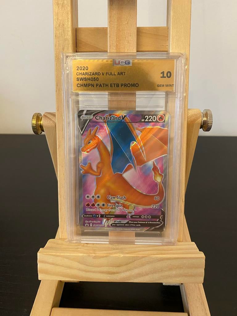 Charizard V Full Art SWSH050 Gem Mint 10 Pokémon kaart, Ophalen of Verzenden, Zo goed als nieuw, Losse kaart, Foil
