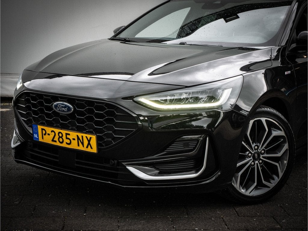 Ford Focus 1.0 EcoBoost Hybrid ST Line Vignale Leer/ Stoel-s, 125 pk, Gebruikt, Met garantie (alle), Zwart