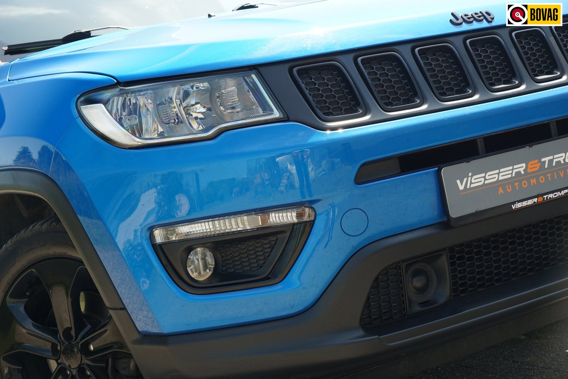 Jeep Compass 1.4 MultiAir Night Eagle FWD | Hydro Blue Metal, Auto's, Jeep, Bedrijf, Te koop, Compass, ABS, Achteruitrijcamera