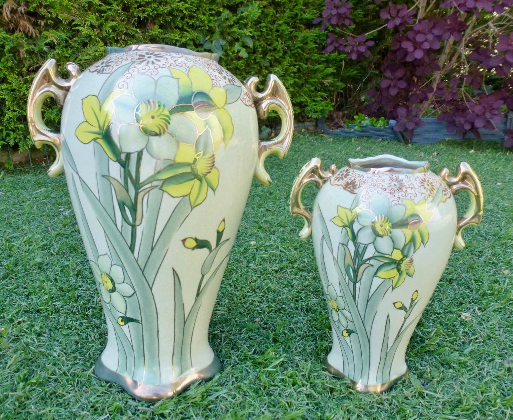 2 Antieke  vazen Jugendstil-stijl, Reinhold Schlegelmilch., Verzenden