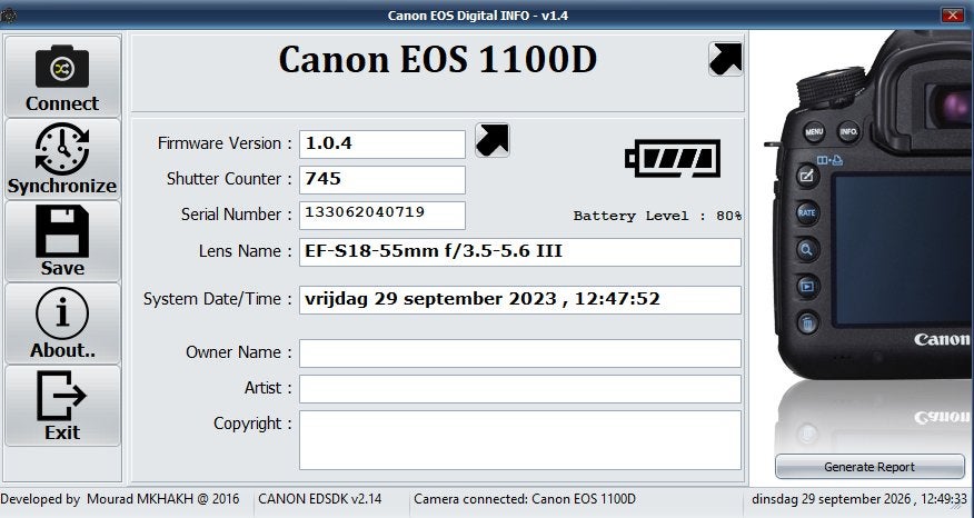Foto 5 van Canon 1100D 745clicks HD filmen 2 zoomlenzen + fototas