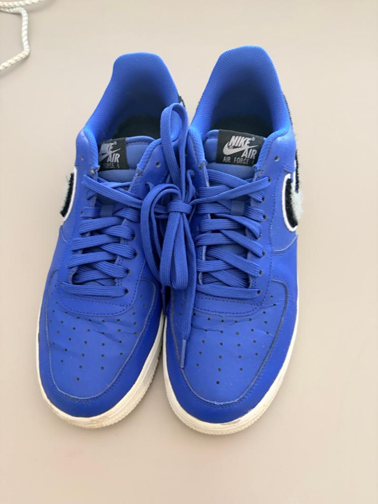 Nike Air Force 1 - Maat 45 - Blauw, Ophalen of Verzenden, Zo goed als nieuw, Blauw, Sneakers of Gympen