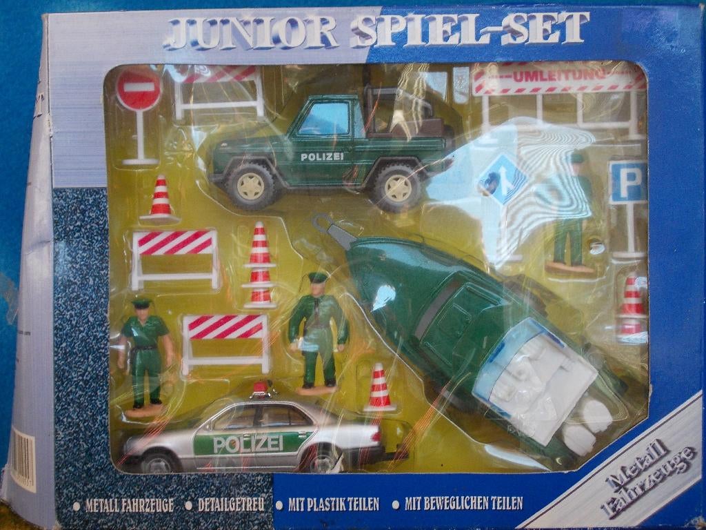 Polizei -set Mercedes Benz W210 E-Klasse + G-Klasse + boot, Hobby en Vrije tijd, Modelauto's | 1:43, Ophalen of Verzenden, Zo goed als nieuw