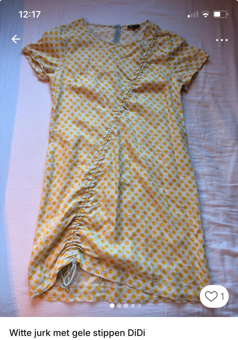 Jurk didi gele stippen XXL, Geel, Maat 46/48 (XL) of groter, Ophalen of Verzenden, Zo goed als nieuw