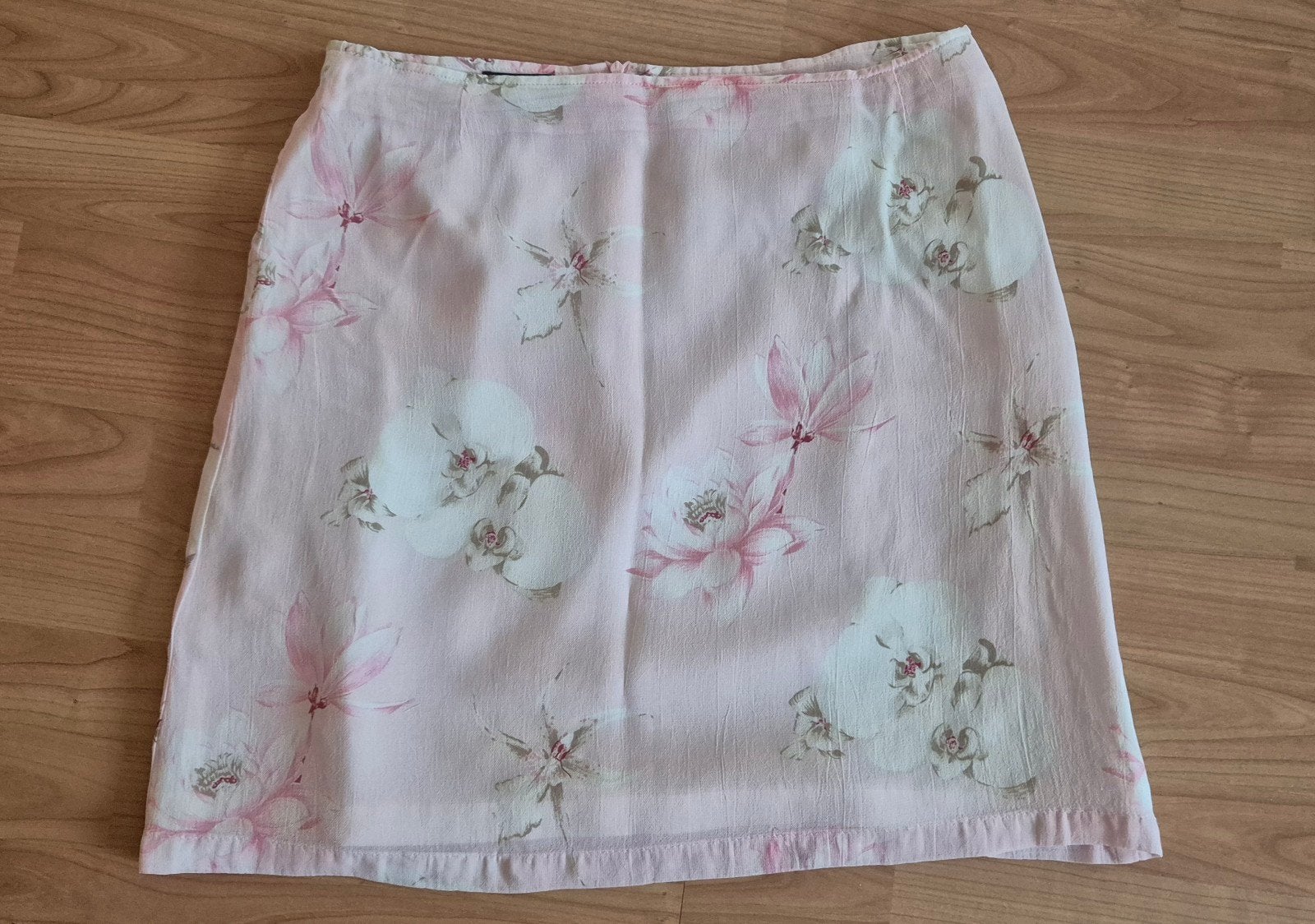FALINO roze rok met bloemenprint - Maat 42, FALINO, Maat 42/44 (L), Ophalen of Verzenden, Zo goed als nieuw