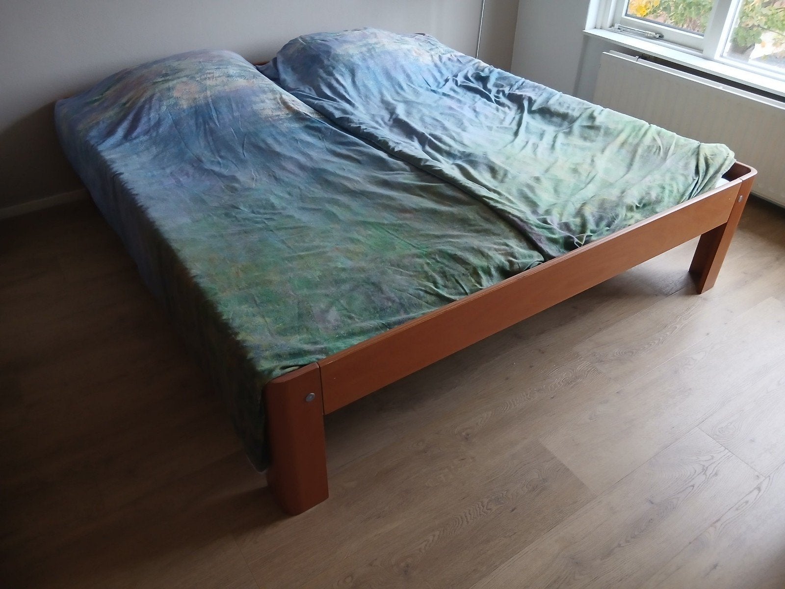 Auping auronde senioren  48 cm 189x200 geen spiralen kers, Ophalen, Eenpersoons, Bruin
