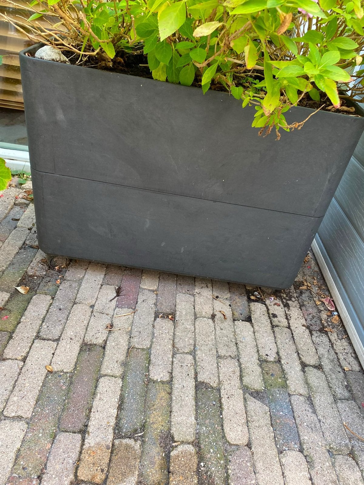 Plantenbak op wielen, Tuin en Terras, Bloembakken en Plantenbakken, Ophalen, Overige materialen, Gebruikt, Rechthoekig
