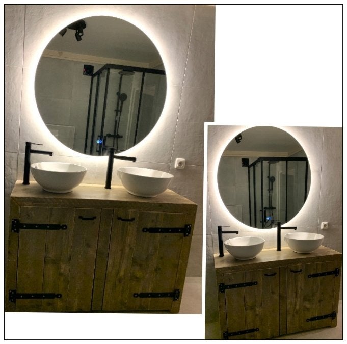 Badkamer meubel van hout. Wastafel, handdoekkast NIEUW, Huis en Inrichting, Nieuw, Minder dan 100 cm, Wastafelkast, 25 tot 50 cm