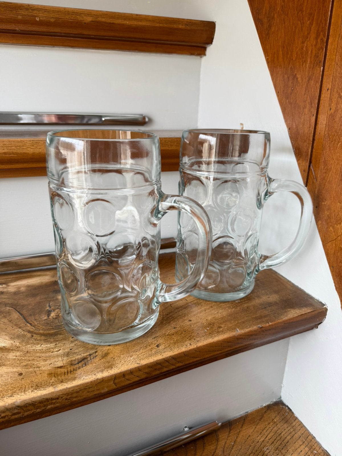 2x Bierpul blanco glas 1L, Verzamelen, Ophalen of Verzenden, Zo goed als nieuw, Pul(len), Overige merken