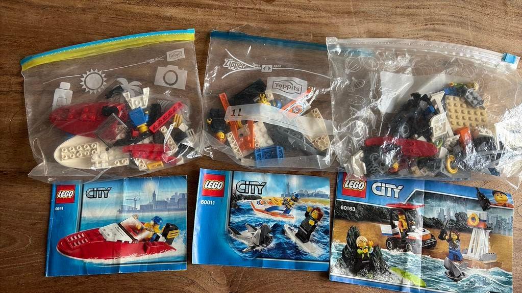 3 sets Lego City 60011 / 60163 / 4641, Lego, Ophalen of Verzenden, Complete set, City