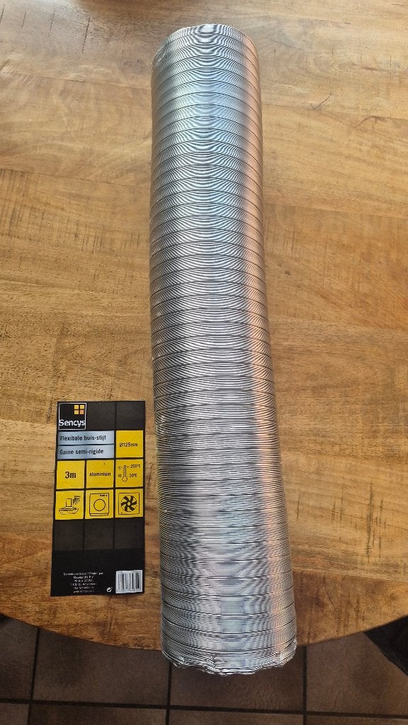 Sencys aluminium ventilatiebuis - 3 meter (nieuw), Doe-het-zelf en Verbouw, Ventilatie en Afzuiging, Ophalen of Verzenden, Nieuw