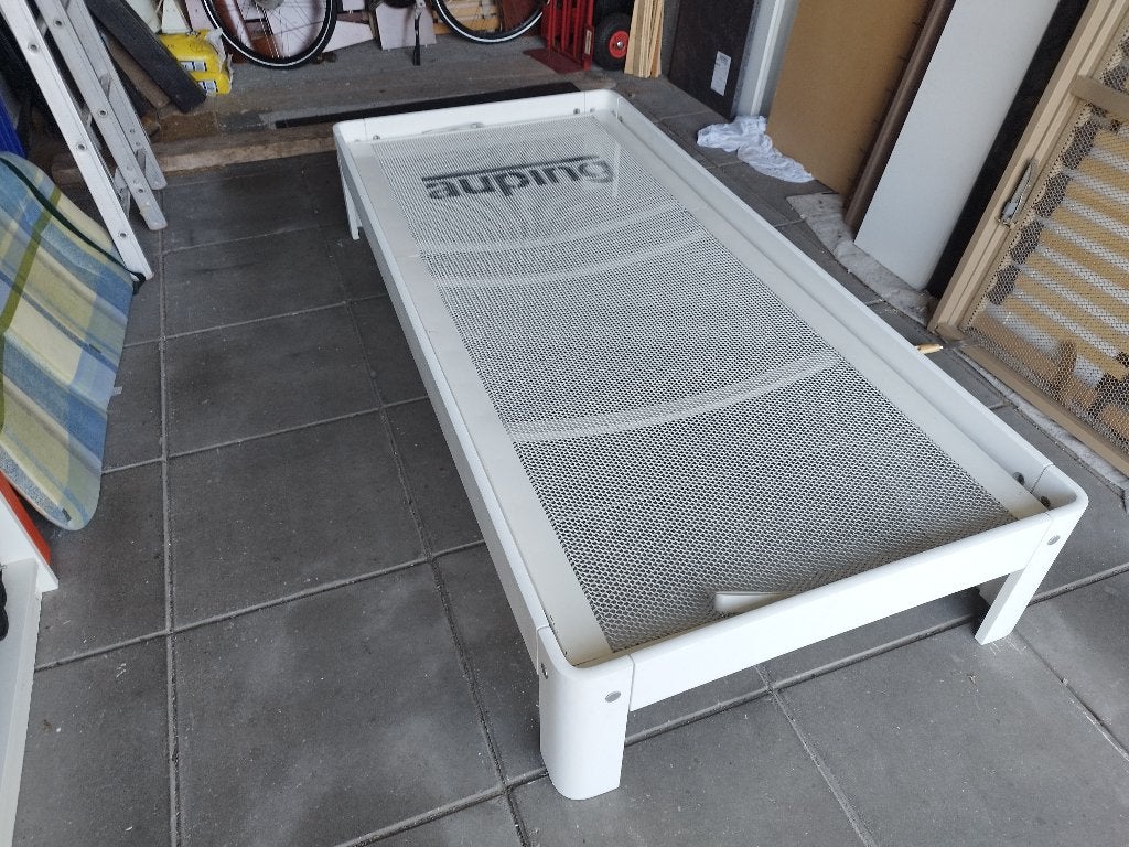 Auping auronde 1 persoonsbed, Ophalen, 90 cm, Eenpersoons, Wit
