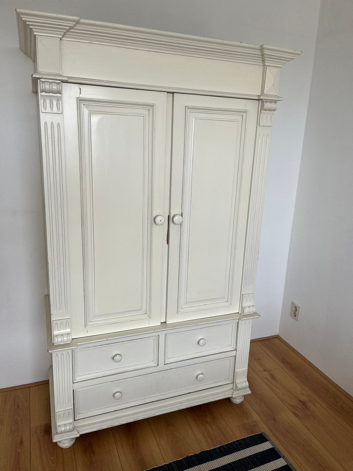 Houten kleding kast, Huis en Inrichting, Kasten | Kledingkasten, Ophalen, Zo goed als nieuw, 150 tot 200 cm, Met hangruimte