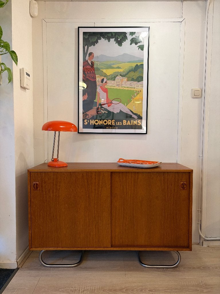 Deens dressoir in Bauhausstijl, Huis en Inrichting, Mid century modern, Ophalen of Verzenden, 25 tot 50 cm, Gebruikt