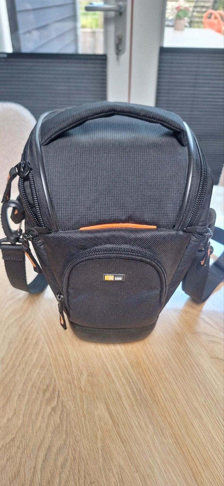 zwarte Case Logic SLRC-201 SLR Zoom Holster cameratas, Ophalen, Zo goed als nieuw, Schoudertas, Overige merken