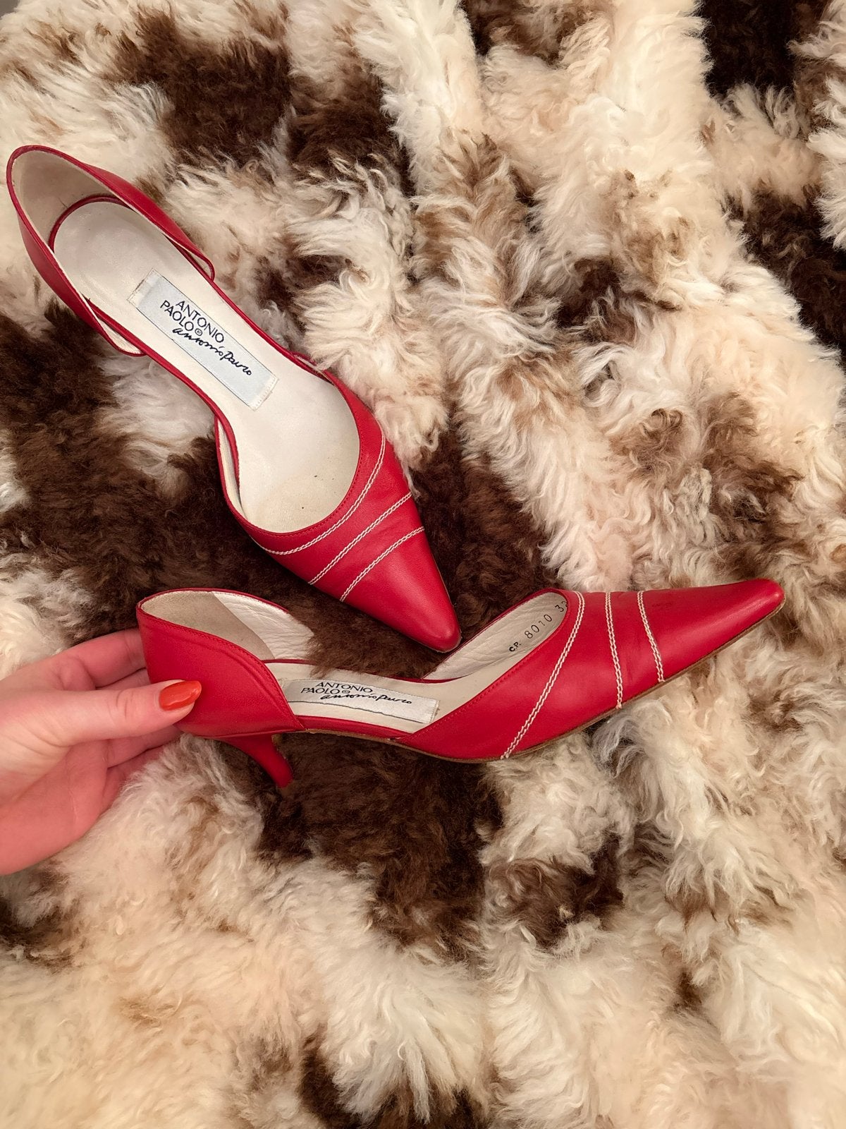 Antonio Paolo Italiaanse Hakken - Maat 37, Kleding | Dames, Ophalen of Verzenden, Gedragen, Rood, Pumps