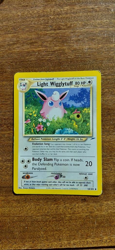 Pokémon kaart Light Wigglytuff, Ophalen of Verzenden