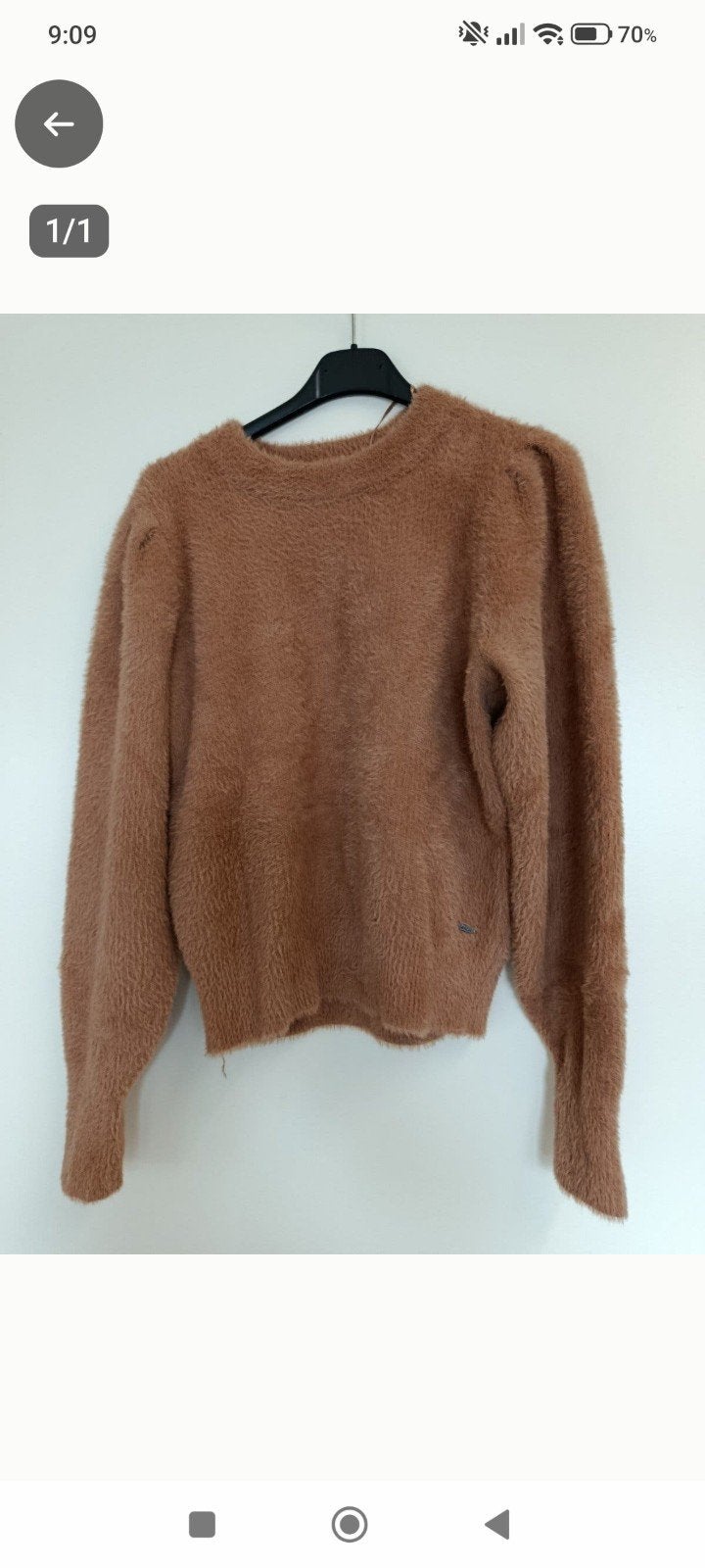 bruine trui mt s gedragen van de cotton club, Ophalen of Verzenden, Maat 38/40 (M), Bruin