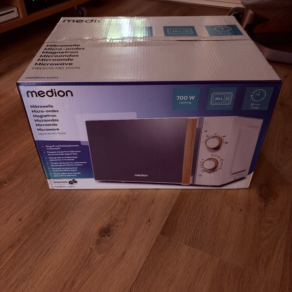 MEDION Magnetron MD10596 wit nieuw in doos, 2 jaar garantie, Witgoed en Apparatuur, Minder dan 45 cm, Nieuw, Ophalen of Verzenden
