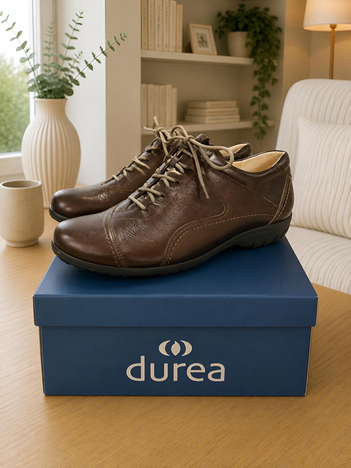 Durea Comfort Damesschoenen Bruin Leer – Maat 38 (UK 5), Durea, Bruin, Nieuw, Ophalen of Verzenden