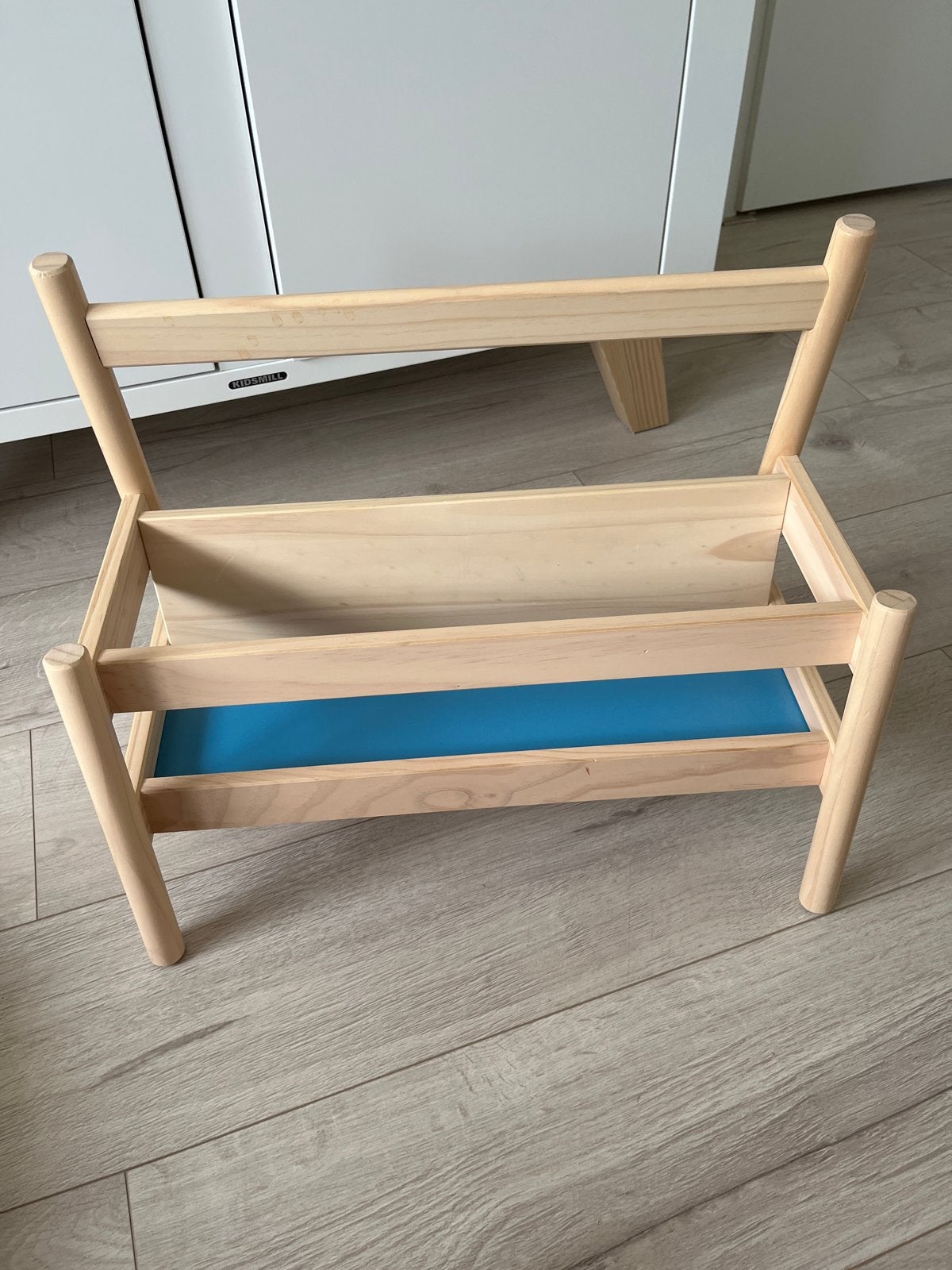Houten Kinderboekenrek met Blauwe Bodem, Ophalen, Gebruikt, Overige typen
