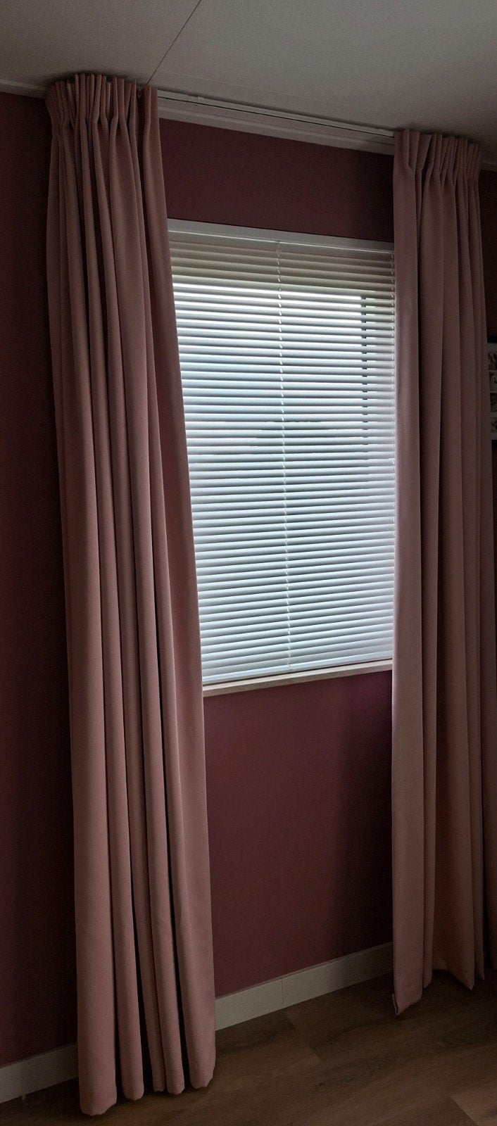 Roze gordijnen 216 breed 246 hoog, Gebruikt, Kwantum, 216 cm, Polyester
