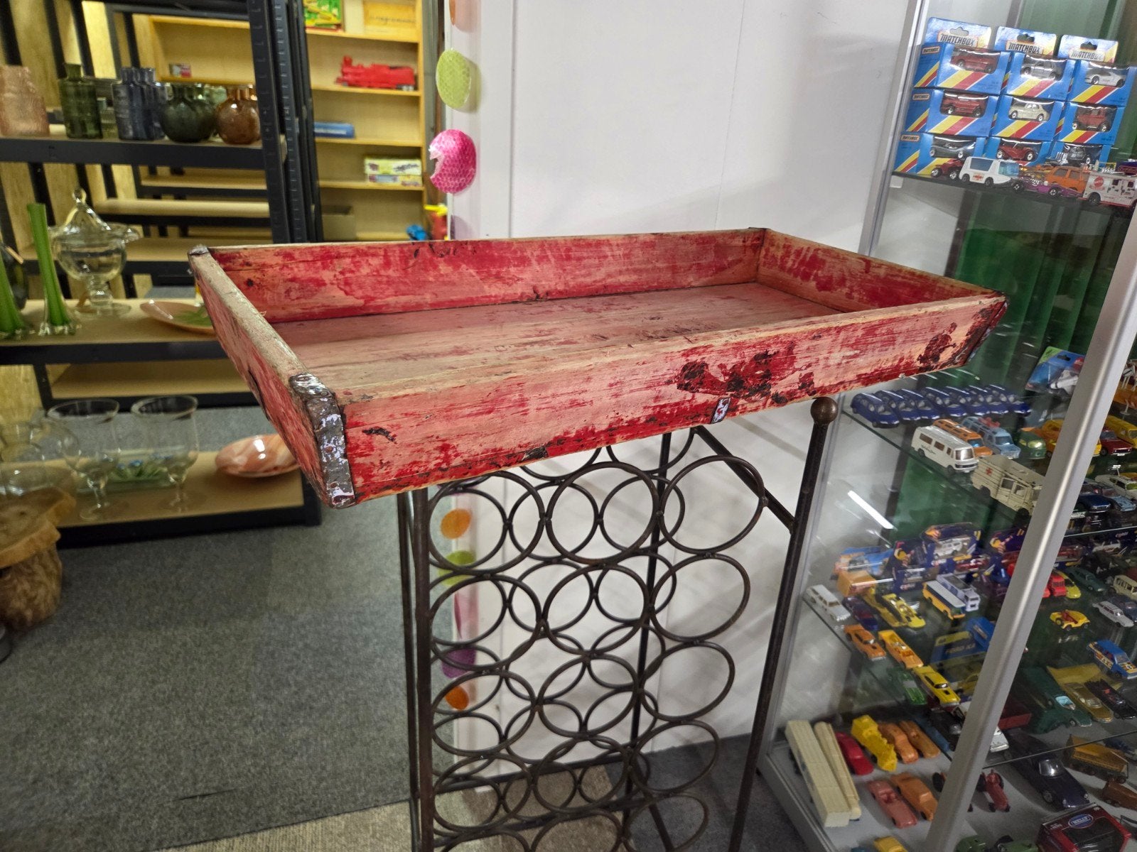 Landelijke stijl, brocante dienblad, trog, Huis en Inrichting, Ophalen, Gebruikt, Rechthoekig, Hout