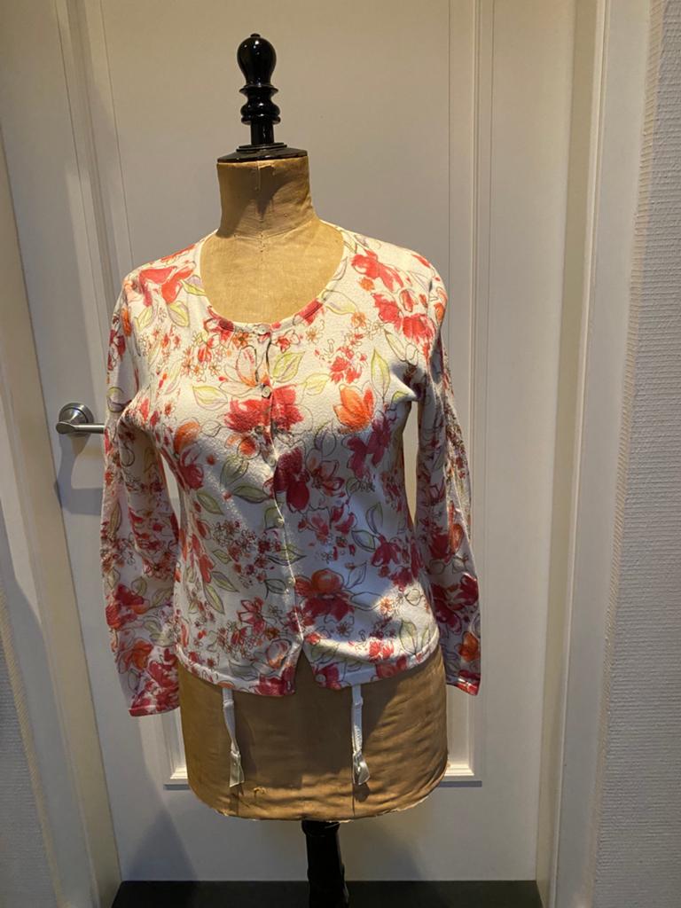 Jackpot  bloemenprint vestje maat M., Ophalen of Verzenden, Zo goed als nieuw