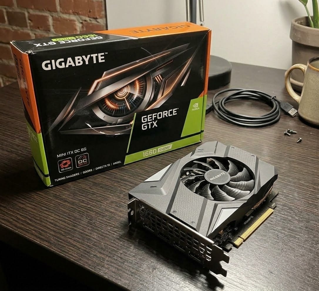 Gigabyte GeForce GTX 1660 Super Mini ITX OC 6G Videokaart, Computers en Software, PCI-Express 3, HDMI, GDDR6, Ophalen of Verzenden