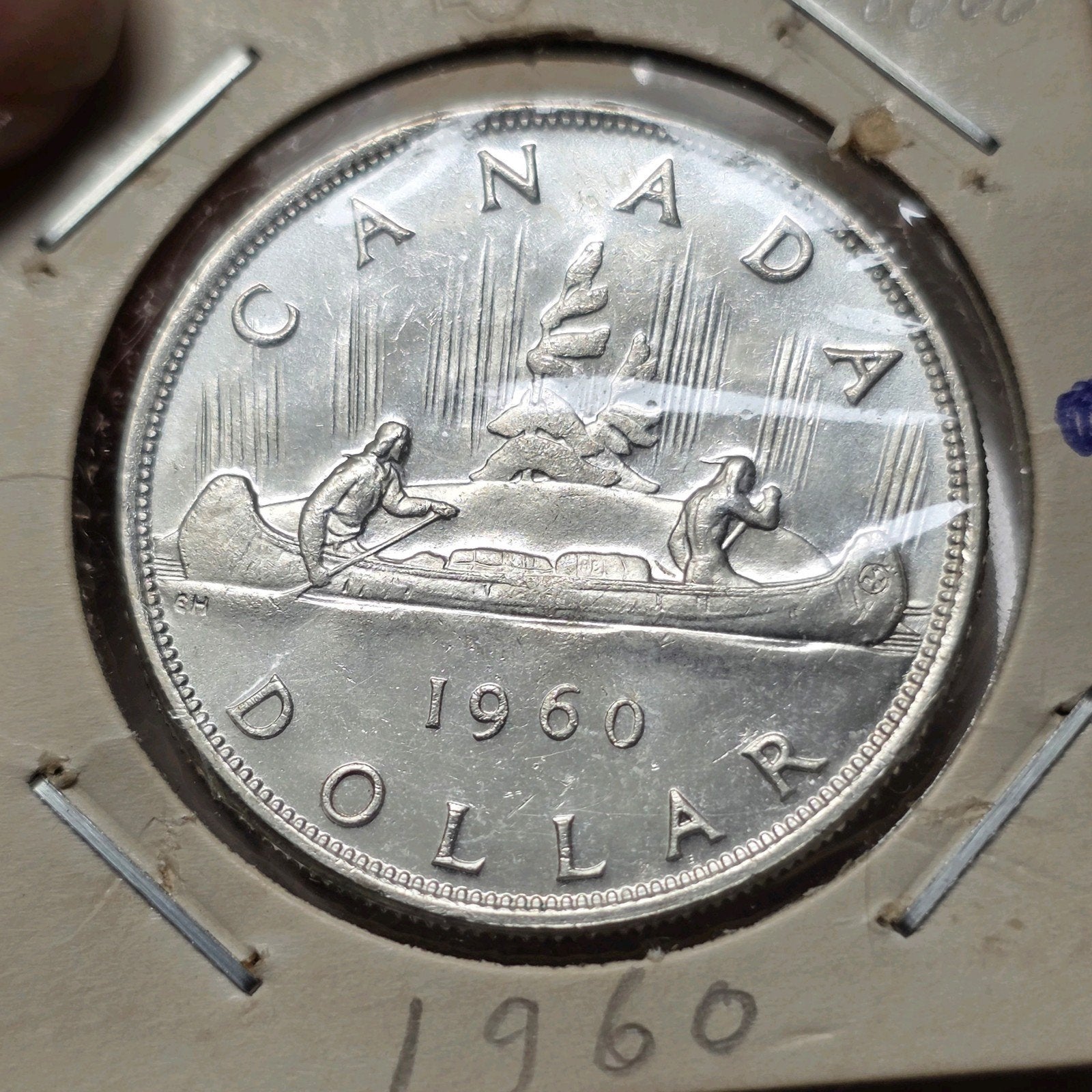 1 dollar 1960 Canada, Verzenden, Noord-Amerika, Losse munt, Zilver