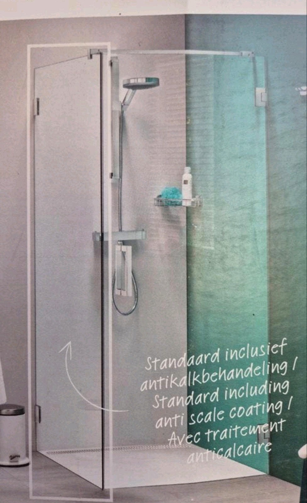 Nieuw Sealskin douchewand antikalk coating 88x200, Ophalen, Nieuw, Glas, Douche