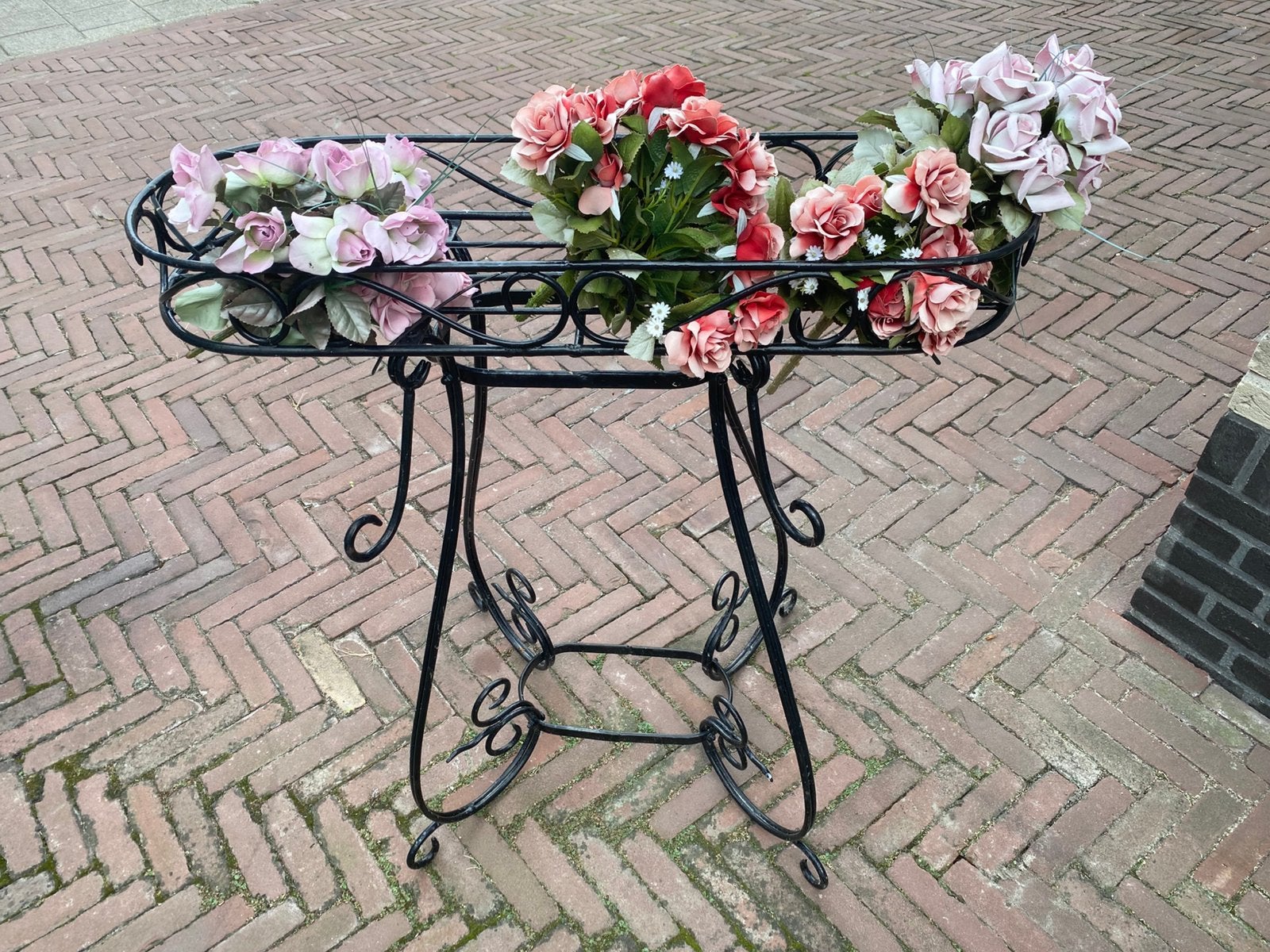 Prachtige smeedijzeren standaard., Ophalen, Gebruikt