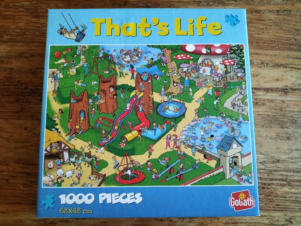 That's Life puzzel speeltuin / 1000 stukjes, Ophalen of Verzenden, 500 t/m 1500 stukjes, Zo goed als nieuw, Legpuzzel