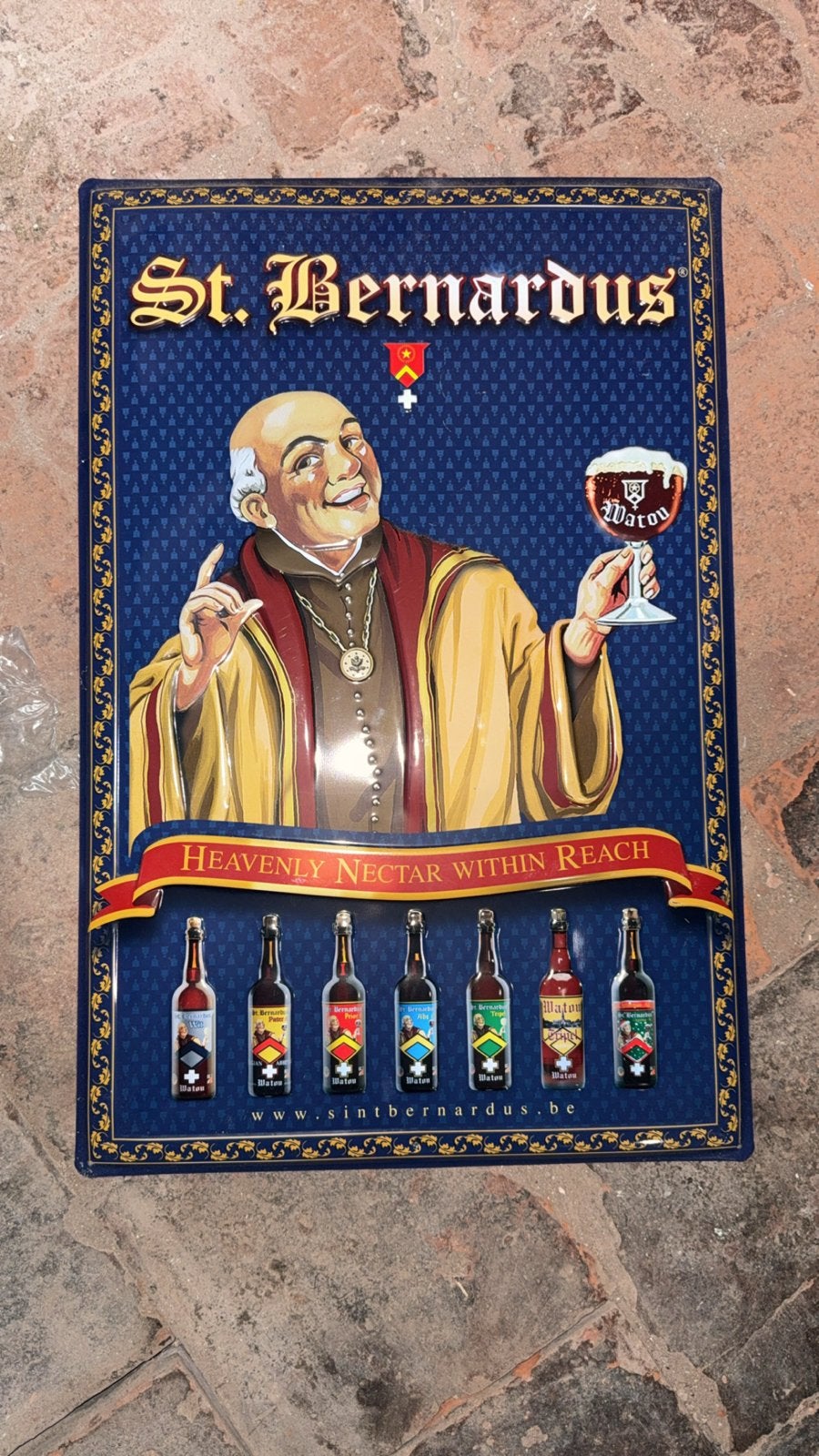 St. Bernardus Reclamebord - Uniek Verzamelobject, Ophalen, Zo goed als nieuw, Reclamebord