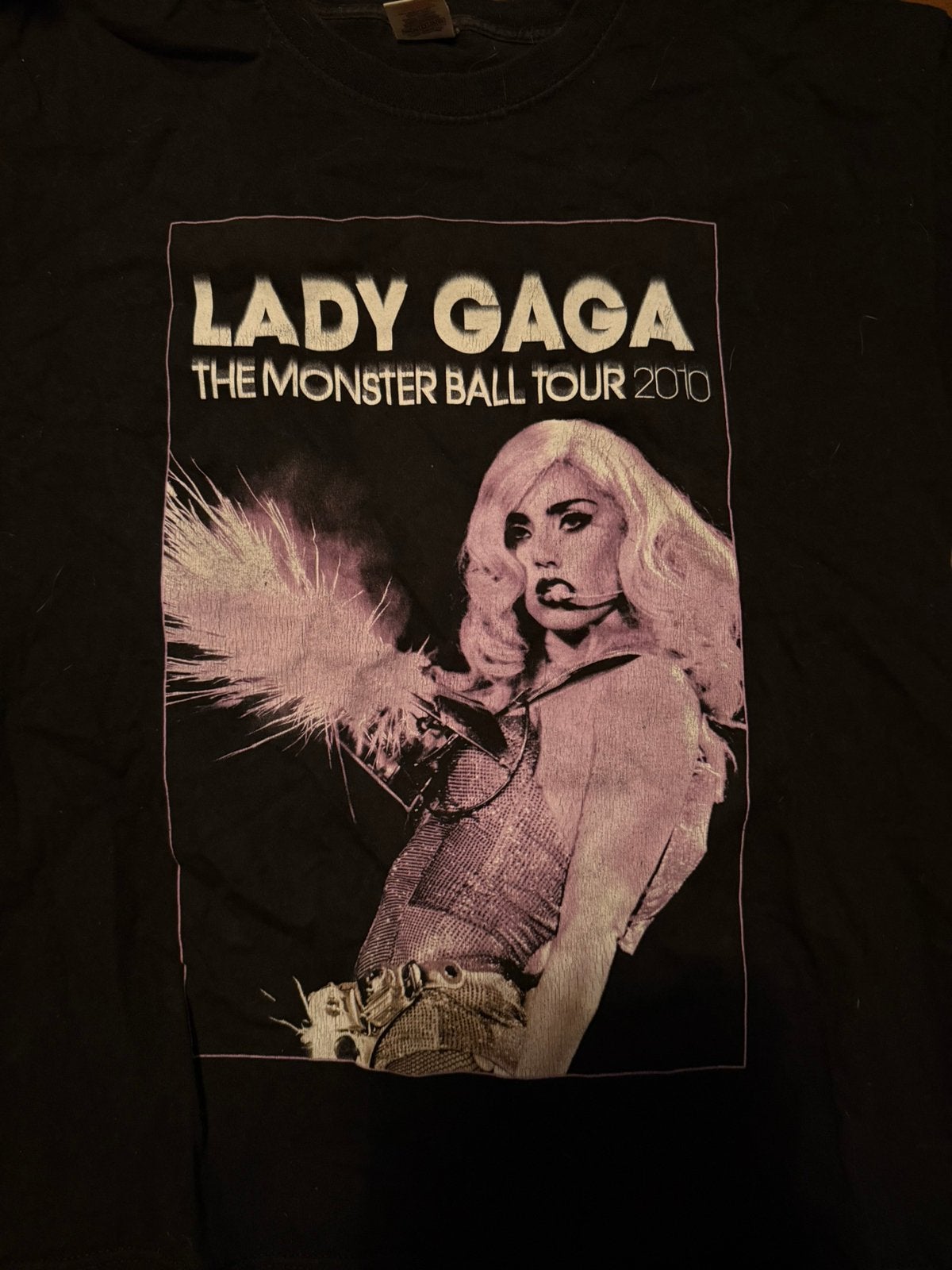 Lady Gaga tour shirts, Ophalen of Verzenden, Zo goed als nieuw, Zwart