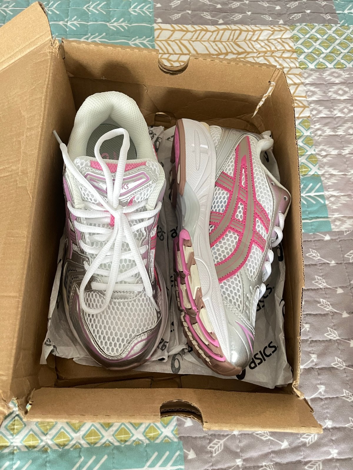 Nieuwe Asics sneakers maat 40 - Wit/Roze/Zilver, Ophalen of Verzenden, Nieuw, Wit, Sneakers of Gympen