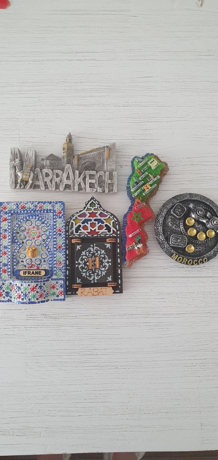 Marokkaanse koelkastmagneten - Souvenirs, Ophalen of Verzenden, Zo goed als nieuw