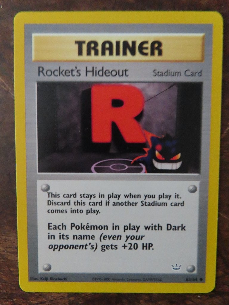 Pokémon kaart- Rocket's Hideout - Neo revelation (63/64), Verzenden, Nieuw, Losse kaart