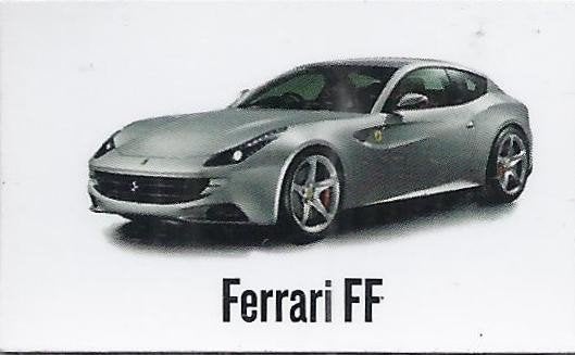 Km16 koelkastmagneetje ferrari ff -- afmeting 4,5 cm x 3 cm, Ophalen of Verzenden, Zo goed als nieuw