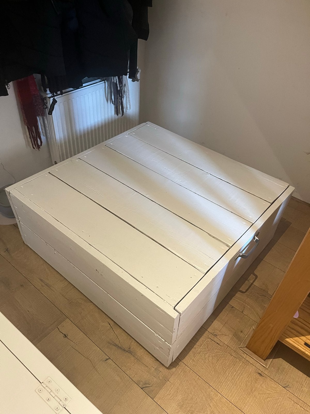 Steigerhouten salontafel, Ophalen, Gebruikt, Vierkant, 50 tot 100 cm