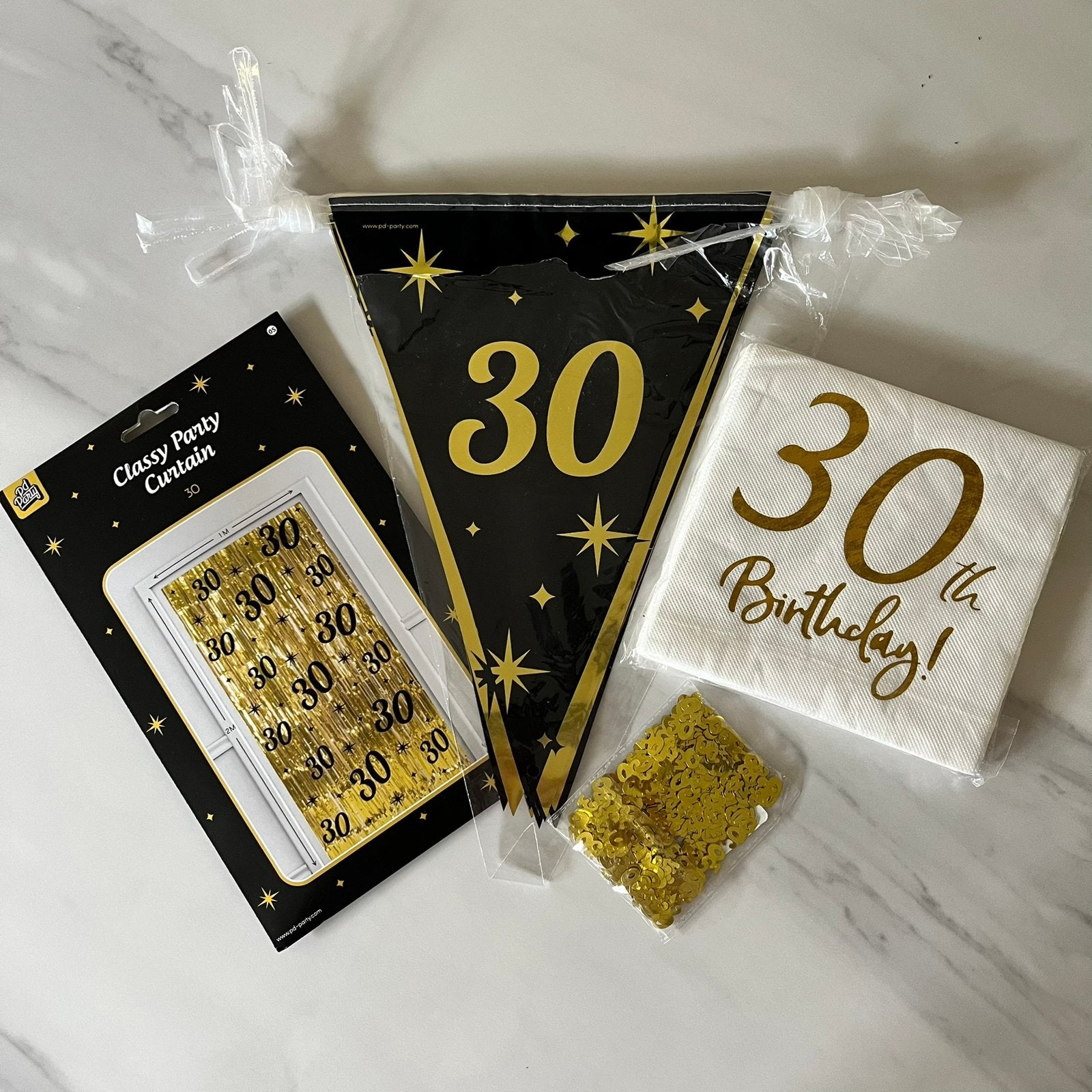 30 jaar verjaardag/jubileum versiering, Hobby en Vrije tijd, Ophalen of Verzenden, Nieuw, Versiering, Verjaardag