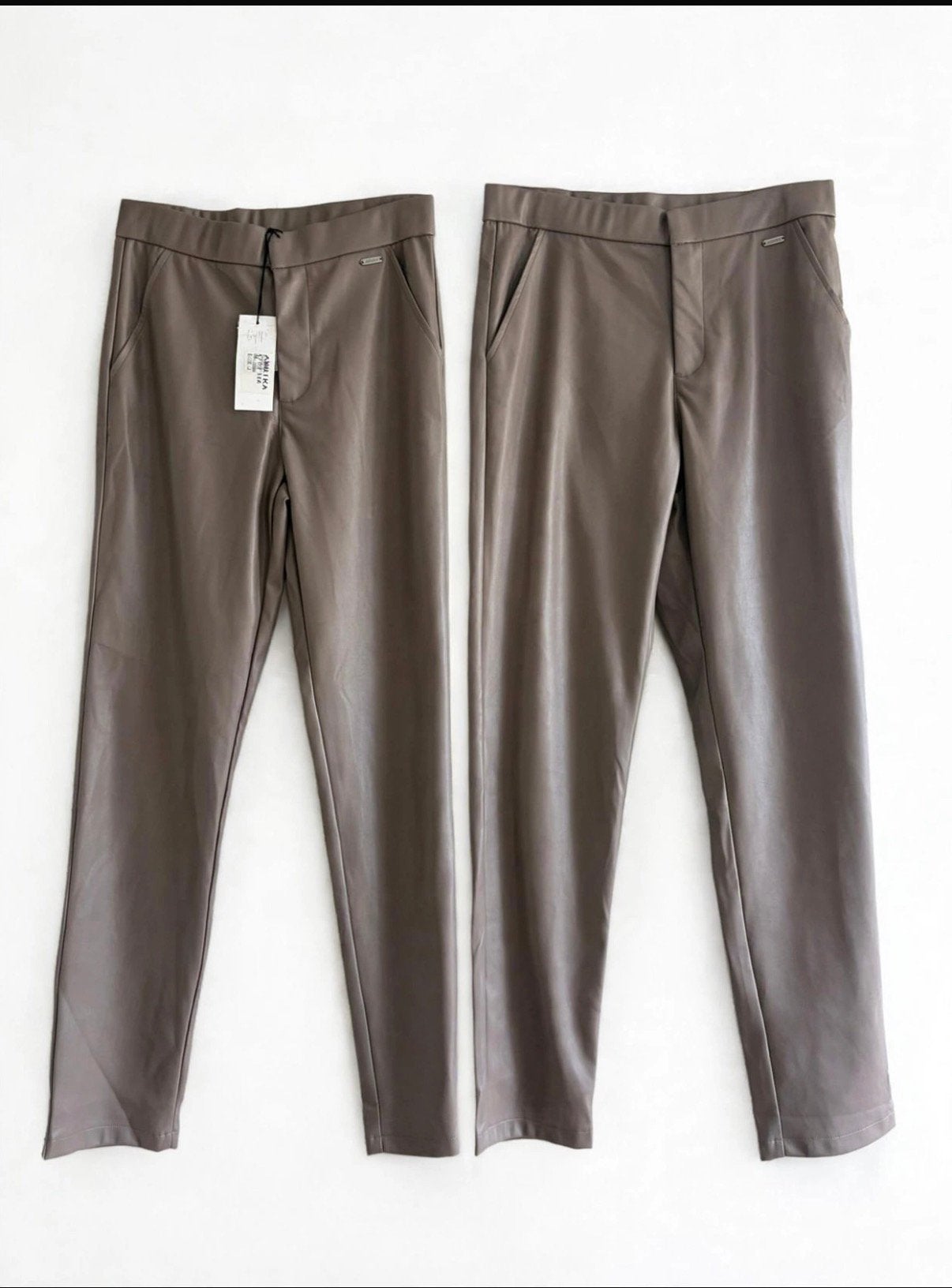 * nieuw* Ambika Lederlook Broeken  S en L, Kleding | Dames, Overige kleuren, Maat 42/44 (L), Nieuw, Ophalen of Verzenden