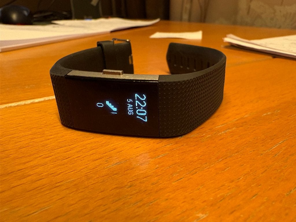 Fitbit Charge 2, Gebruikt, FitBit, Zwart, Ophalen of Verzenden