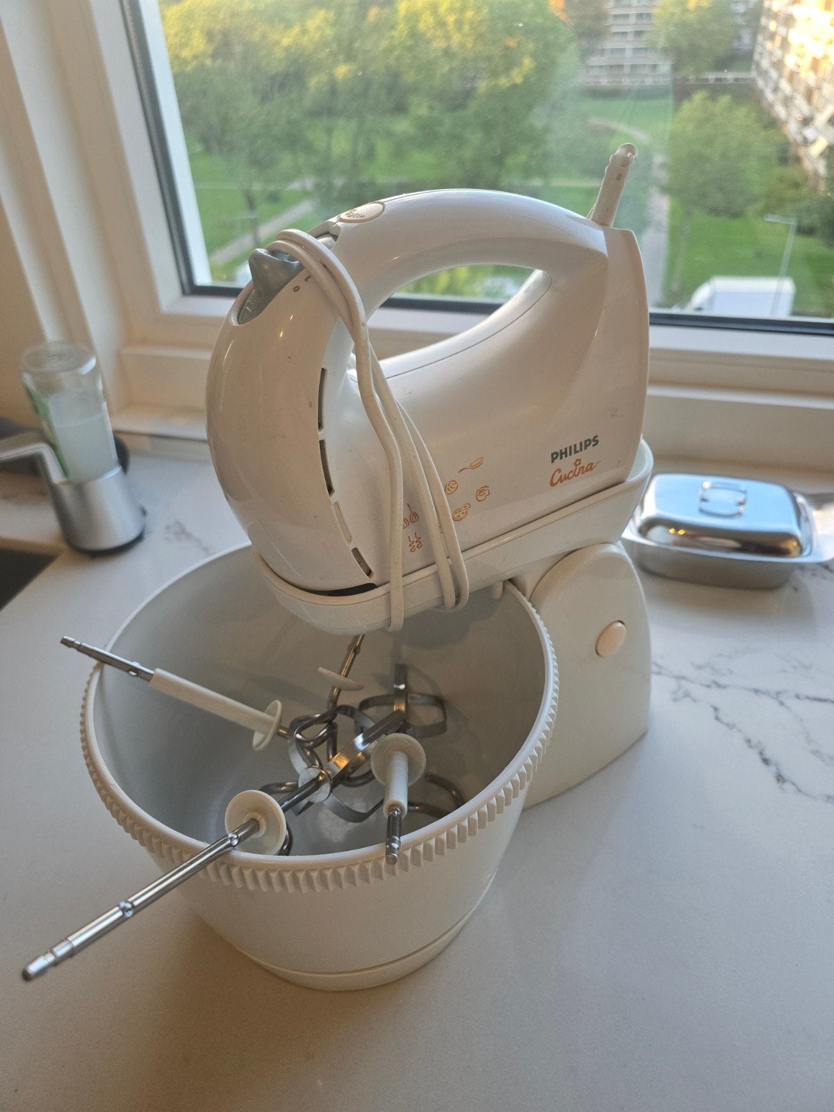 Philips Cucina Mixer met kom, 2 tot 3 liter, Ophalen, Gebruikt, 3 snelheden of meer