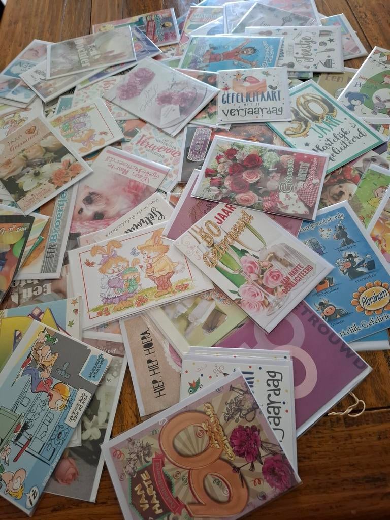 200 wenskaarten met envalop asortie, Diversen, Ophalen of Verzenden