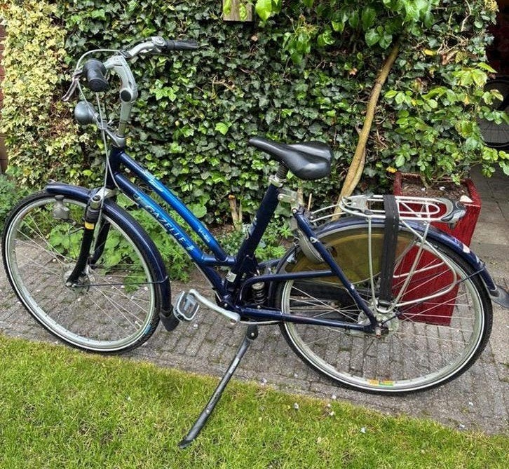 Gazelle damesfiets fr 54 - blauw - 7 versnellingen handrem, Fietsen en Brommers, Fietsen | Dames | Damesfietsen, Ophalen, Versnellingen