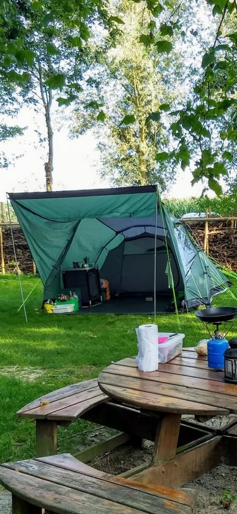 Tent vigor 5 met veel campeerspullen, Ophalen, Gebruikt