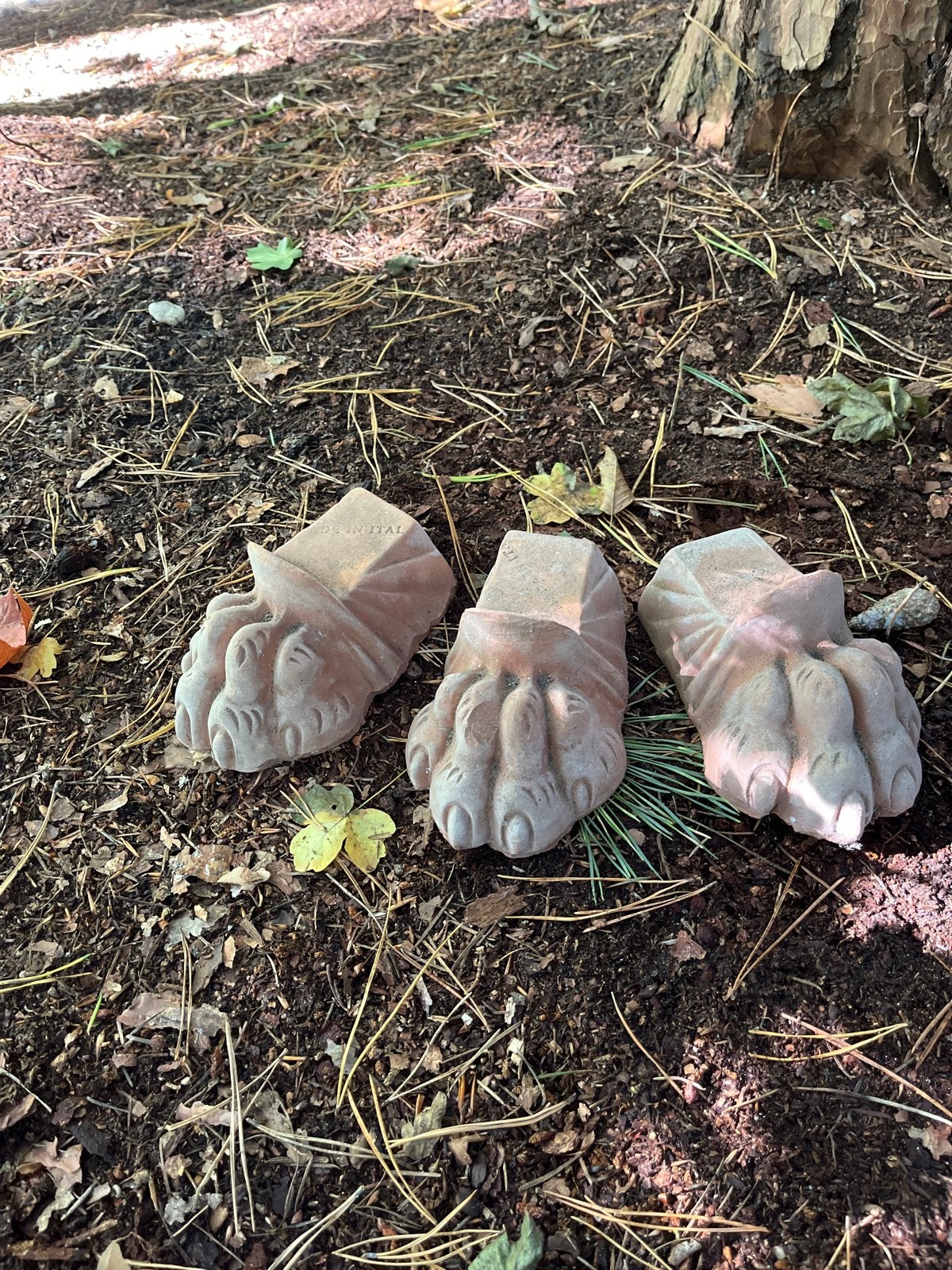 Terracotta bloempotvoetjes - set van 3, Tuin en Terras, Ophalen, Steen, Gebruikt, Minder dan 30 cm