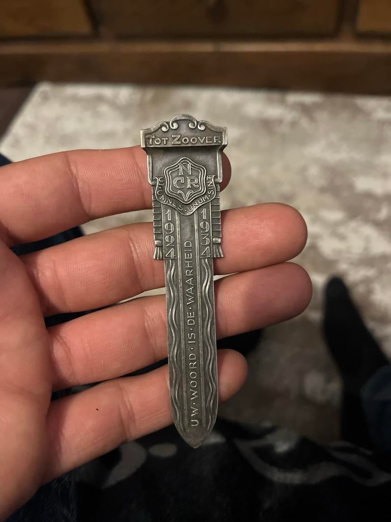 Zeldzame vintage NCRV boekenlegger / briefopener 1934 – Gero, Verzamelen, Overige Verzamelen, Ophalen of Verzenden, Gebruikt