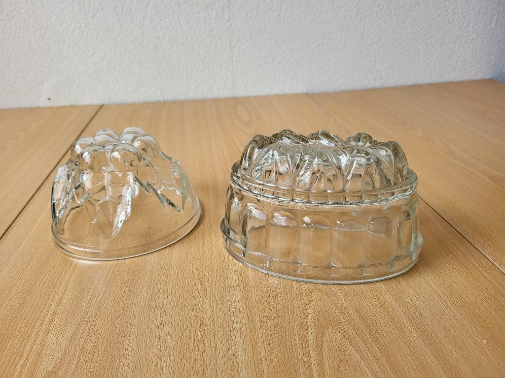 Glazen puddingvormen vintage, Antiek en Kunst, Verzenden